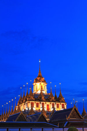Wat Ratchanatdaram Worawihan,Bangkok,Thailandのeditorial素材