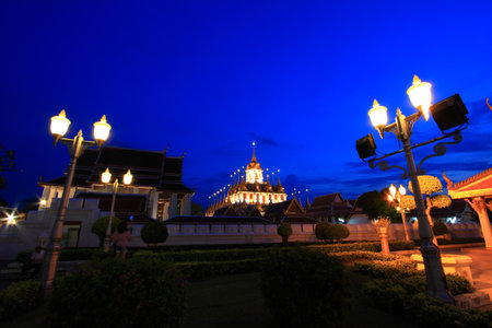 Wat Ratchanatdaram Worawihan,Bangkok,Thailandのeditorial素材