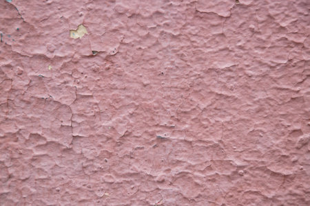 Old wall texture Pastel color pink cracked , the old paint texture is chipping and cracked fall destruction concrete vintage wall for design. Abstract background. empty space for text.の写真素材