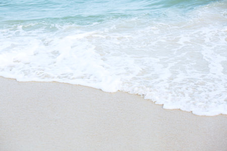 Sea Waves in ocean wave Splashing Ripple Water. Blue water background.の写真素材