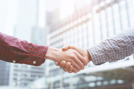 Business Shaking hands greetingsの写真素材
