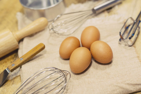 eggs and confectionery Equipment Components Make dessert bakery.