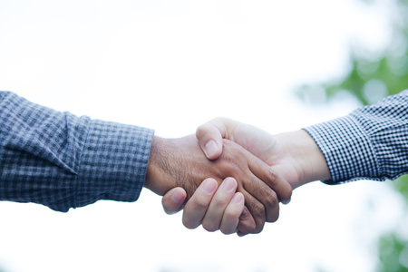 Business Shaking hands greetingsの写真素材