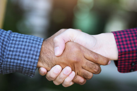 Business Shaking hands greetingsの写真素材