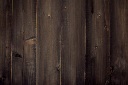 texture wood old grain texture, dark wall background, top view of wooden table. background in vintage retro color.の写真素材