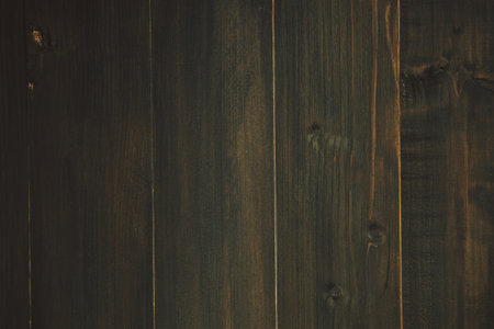 texture wood old grain texture, dark wall background, top view of wooden table. background in vintage retro color.の写真素材
