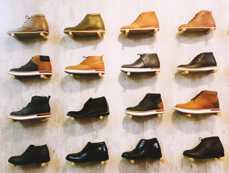 Fashion shoe store In the mallの写真素材