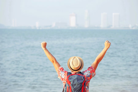 Sea tourists in Pattayaの写真素材