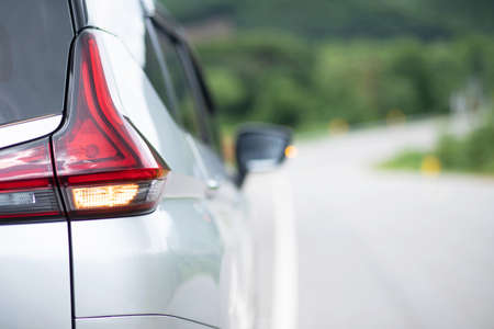 Tourists is driving on mountain tourist roads