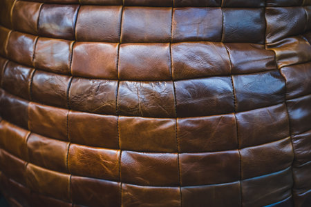 Beautiful vintage leather furnitureの写真素材