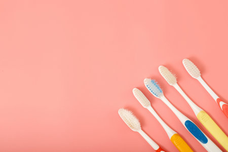 Techniques for storing toothbrushes and cleaning brushes after use to reduce the accumulation of germs and bacteriaの写真素材