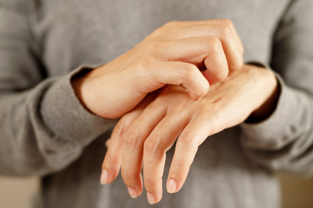 Health problems, woman has itchy hands