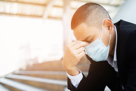 Unemployed people crisis Despair and stress people compression in office feel stressful can't make decision jobless or depression situation Stress cause mental problems Stress and Jobless Concept.の写真素材