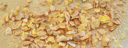 Sweet vanilla bean crepe toppingの写真素材