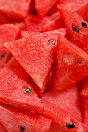 Red watermelon fruit texture background picture rich in healthy nutrientsの写真素材