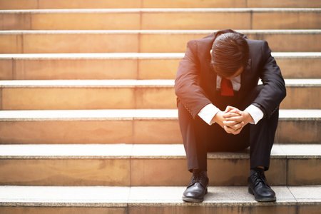 Unemployed people crisis Despair and stress people compression in office feel stressful can't make...