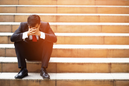 Unemployed people crisis Despair and stress people compression in office feel stressful can't make decision jobless or depression situation Stress cause mental problems Stress and Jobless Concept.の写真素材