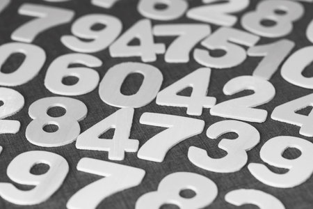 Number background concept from zero to nine.の写真素材