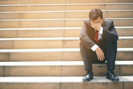 Investors are worried about stocks going bankrupt.の写真素材