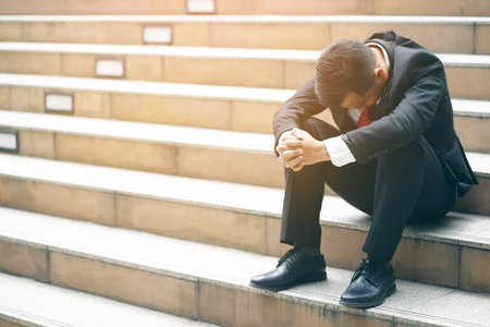 Investors are worried about stocks going bankrupt.の写真素材