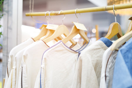 Fashionable women's clothing store at the shopping mallの写真素材