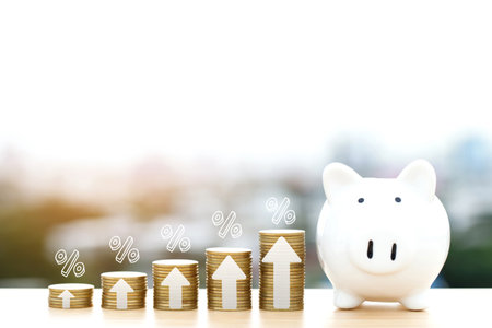 piggy bank for saving moneyの写真素材
