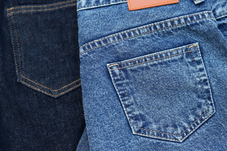 Fashionable denim jeans for teenagers, texture 
backgroundの写真素材