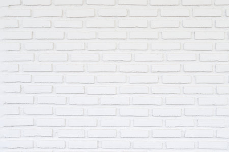 White brick wall texture for a bright, minimalist style home.の写真素材