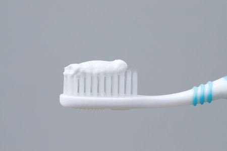 New toothbrush and toothpaste with  cleaning teethの写真素材