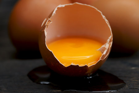 Eggs are the best protein and are inexpensive and readily available.の写真素材