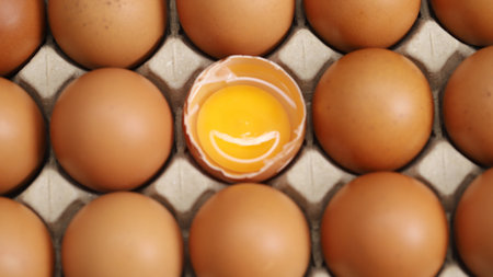 Eggs are the best protein and are inexpensive and readily availableの写真素材
