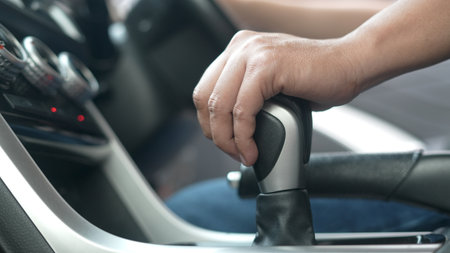 Car gears are available in both manual and automatic, depending on the driver's needs.の写真素材