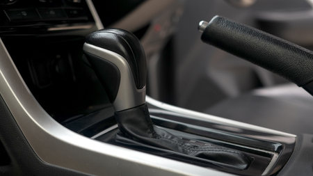 Car gears are available in both manual and automatic, depending on the driver's needs.の写真素材