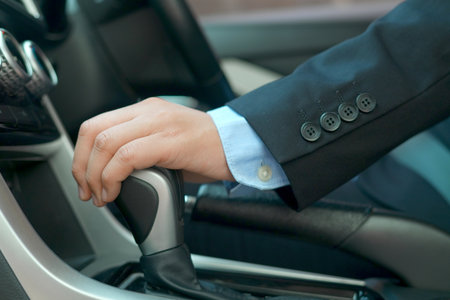 Cars come in both manual and automatic transmissions, each with its own advantages and disadvantages.の写真素材