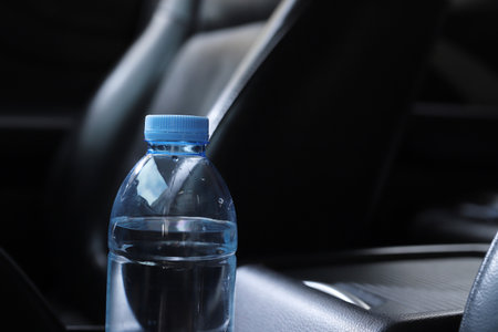bottle of water in the car