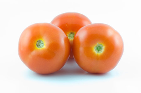 tomato isolated on whiteの写真素材