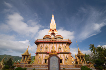 Thai temple "Wat Chalong" Phuket province Thailandの写真素材