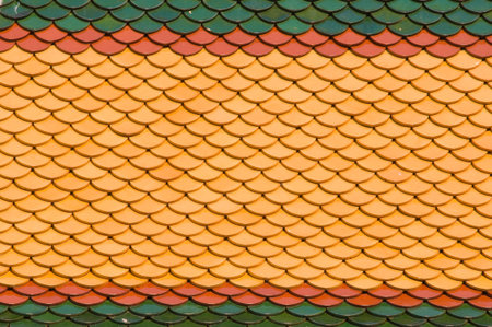 Thai temple roof at Wat Pho Bangkok Tahiland