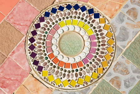 colorful pattern of the floorの写真素材