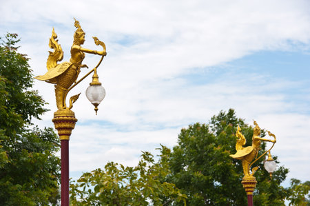 street lamp in Thai styleの写真素材