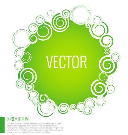 Green abstract circle  vector backgroundのイラスト素材