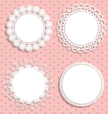 Vintage invitation card vector setのイラスト素材