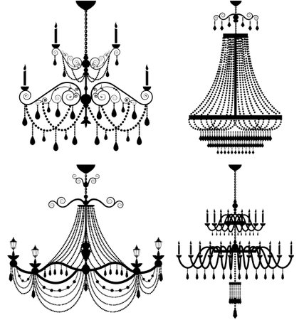 Chandelier lamp のイラスト素材