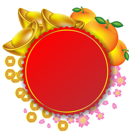 Chinese new year decoration vector background vectorのイラスト素材