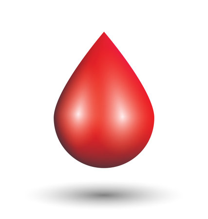 Blood drop on white background for World Blood Donor Dayのイラスト素材