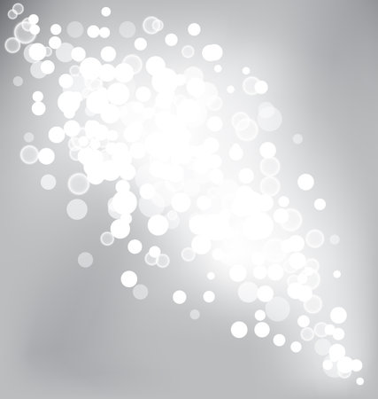 Elegant gray background with bokeh lights vectorのイラスト素材