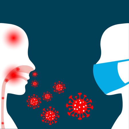 Coronavirus respiratory pathogens of humanのイラスト素材