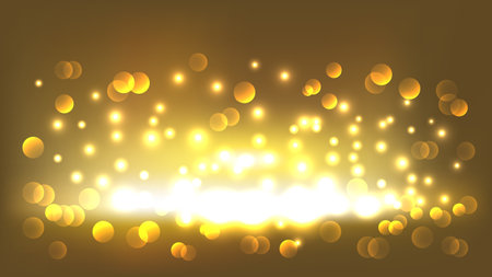 Gloden elegant abstract background with bokeh lightsのイラスト素材