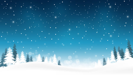 Snowflakes on Blue background for Christmas and Happy New Year celebration partyのイラスト素材