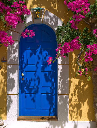 The door in greeceの写真素材